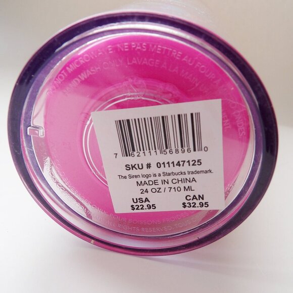 Starbucks Cold Beverage Tumblers Bundle of 2  with Straws Pink & Purple - Picture 4 of 13